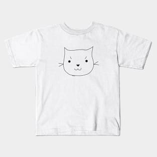 Determined Cartoon Cat (Black) Kids T-Shirt